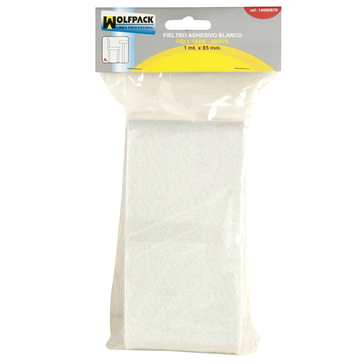 Fieltro Adhesivo 1m, x 85 mm, Blister Blanco