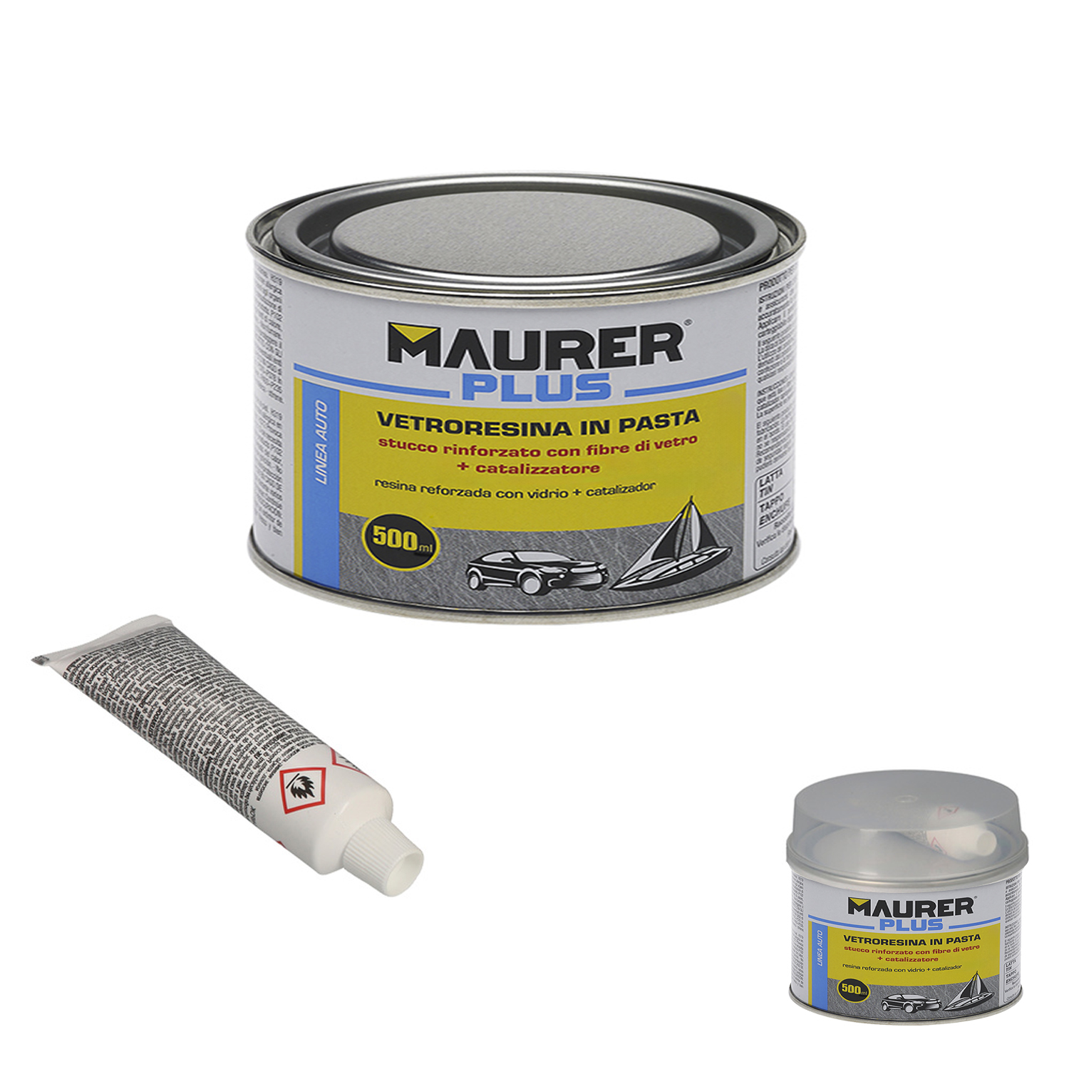 Masilla Fibra Vidrio 500 ml, (Con Endurecedor)