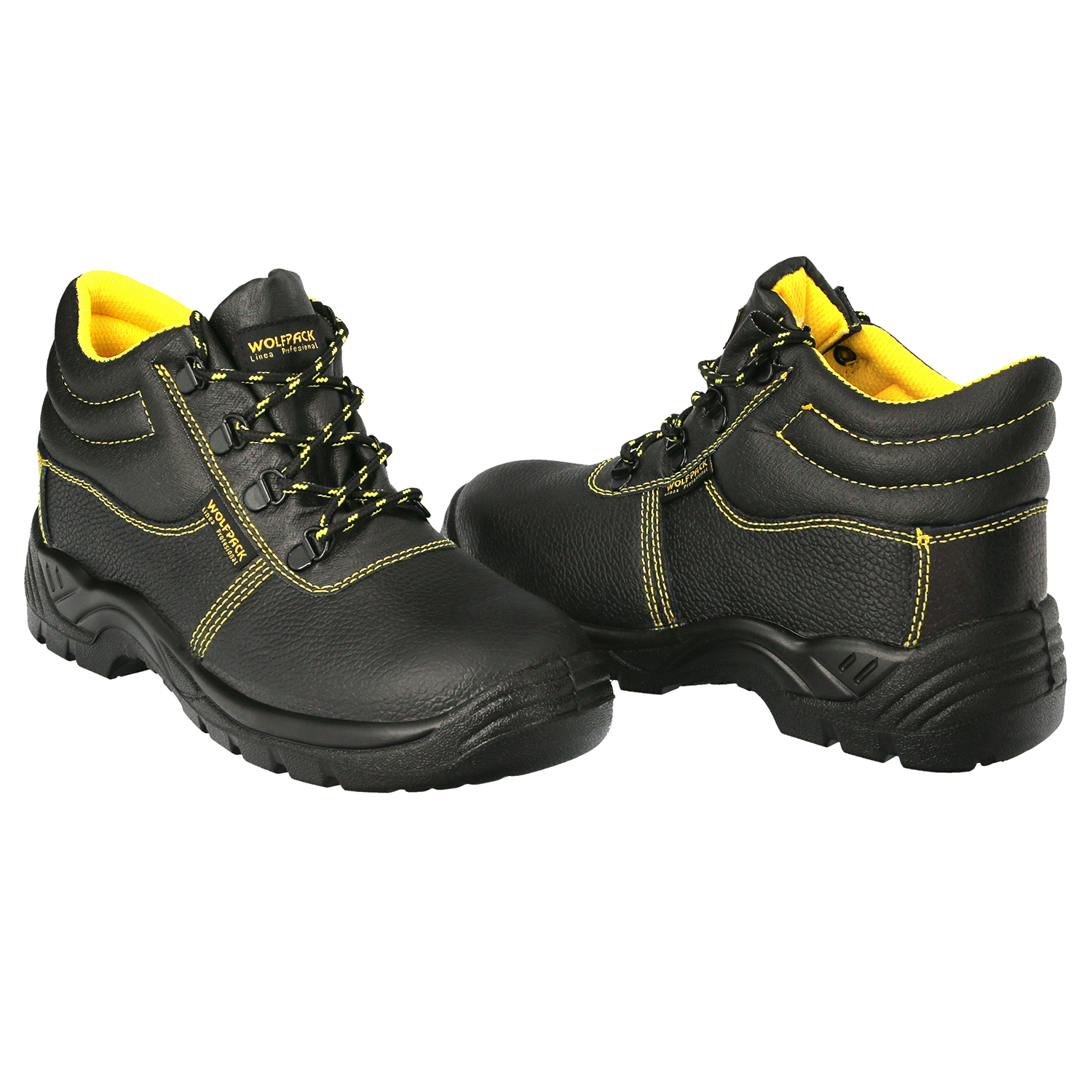 Botas Seguridad S3 Piel Negra Wolfpack  N 40 Vestuario Laboral,calzado Seguridad, Botas Trabajo, (Par)