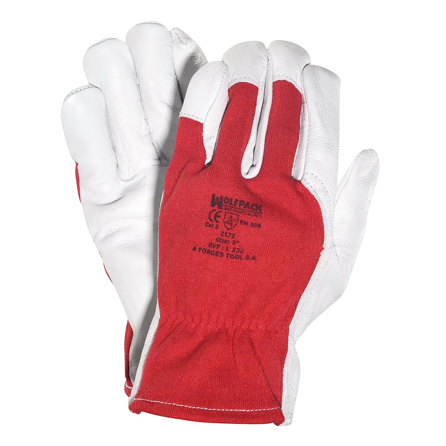 Guantes Piel / Lona Con Colgador 8 (Par)