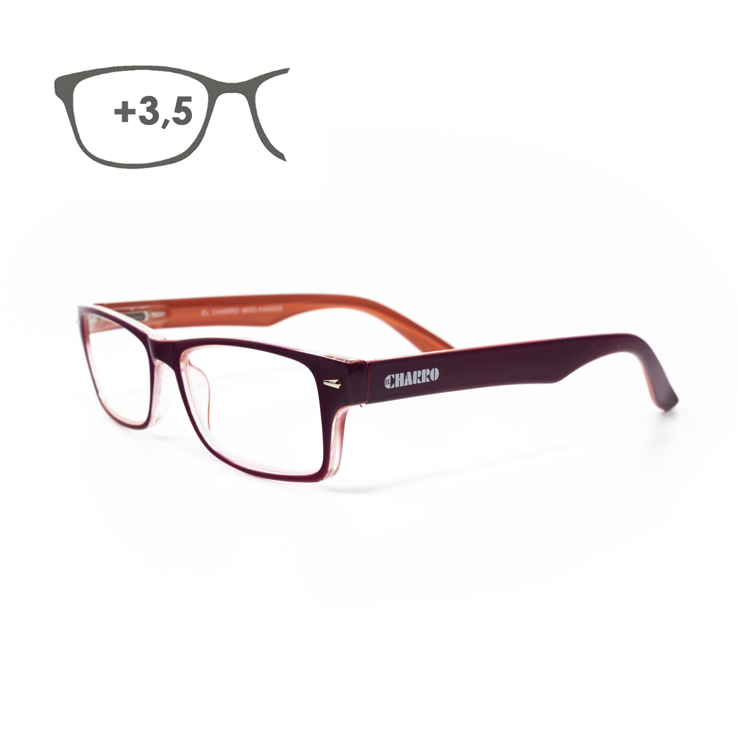 Gafas Lectura Kansas Morado / Naranja, Aumento +3,5 Gafas De Vista, Gafas De Aumento, Gafas Visin Borrosa