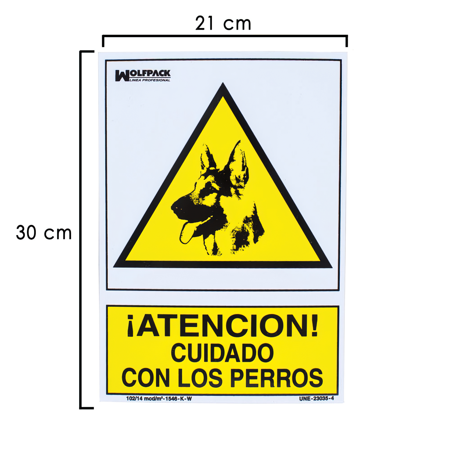 Cartel Cuidado Con Los Perros 30x21 cm,