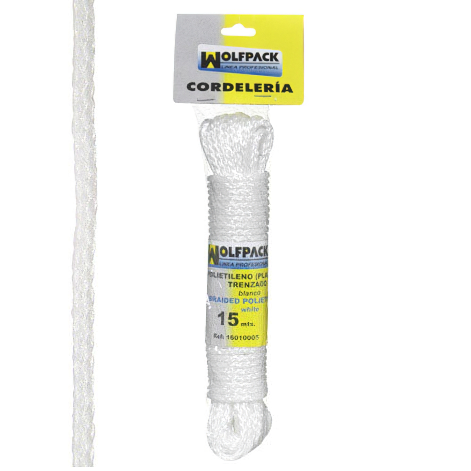 Cuerda Trenzada Plstico Blanca (Madeja 15 m,)