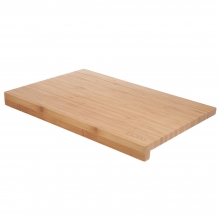 TABLA CORTAR COCINA DE MADERA DE BAMBU CON BORDE 46X30,5 CM.