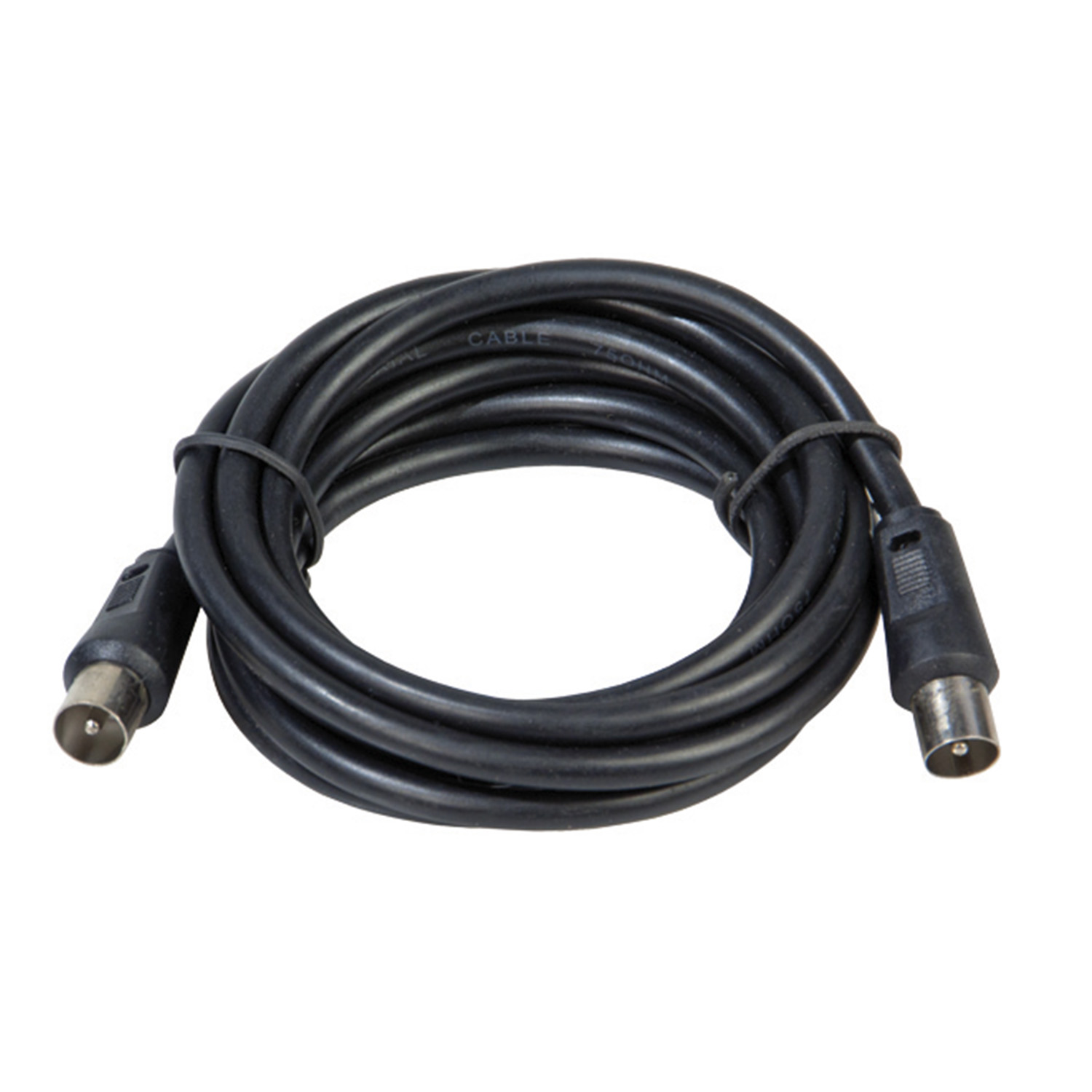 ProlongacinTV Video Macho-Macho 2 metros /  9,5 mm, Con Adaptador Macho-Hembra Color Negro