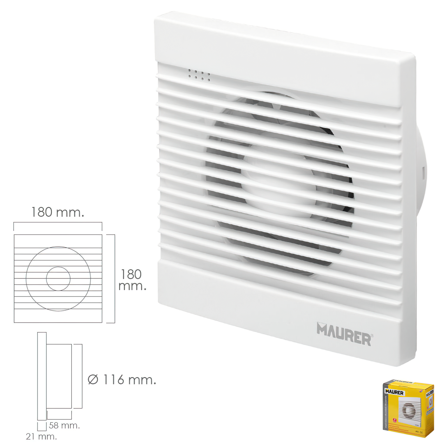 Extractor Humos Bao 16 Watt, Salida  116 mm, Extractor Humo, Extractor Bao, Extractor Bao Humos,extractor Olores,