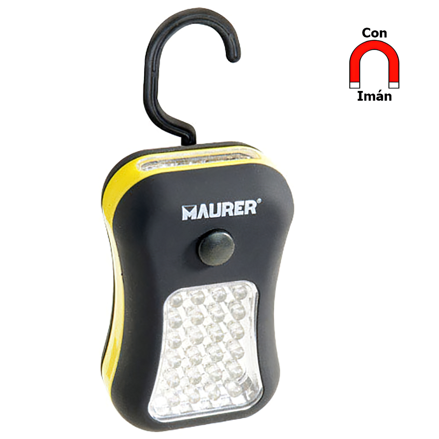 Linterna LED Multifuncin A Pilas (3 AAA) 60 Lumenes 24+4 Leds Con Iman y Gancho