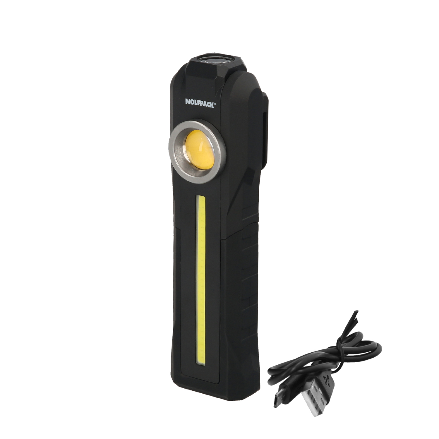 Linterna Led  Profesional Multifuncion Recargable USB 3 Luces 95 / 300 / 250 Lumenes, Con Iman, Gancho y Clip Cinturon