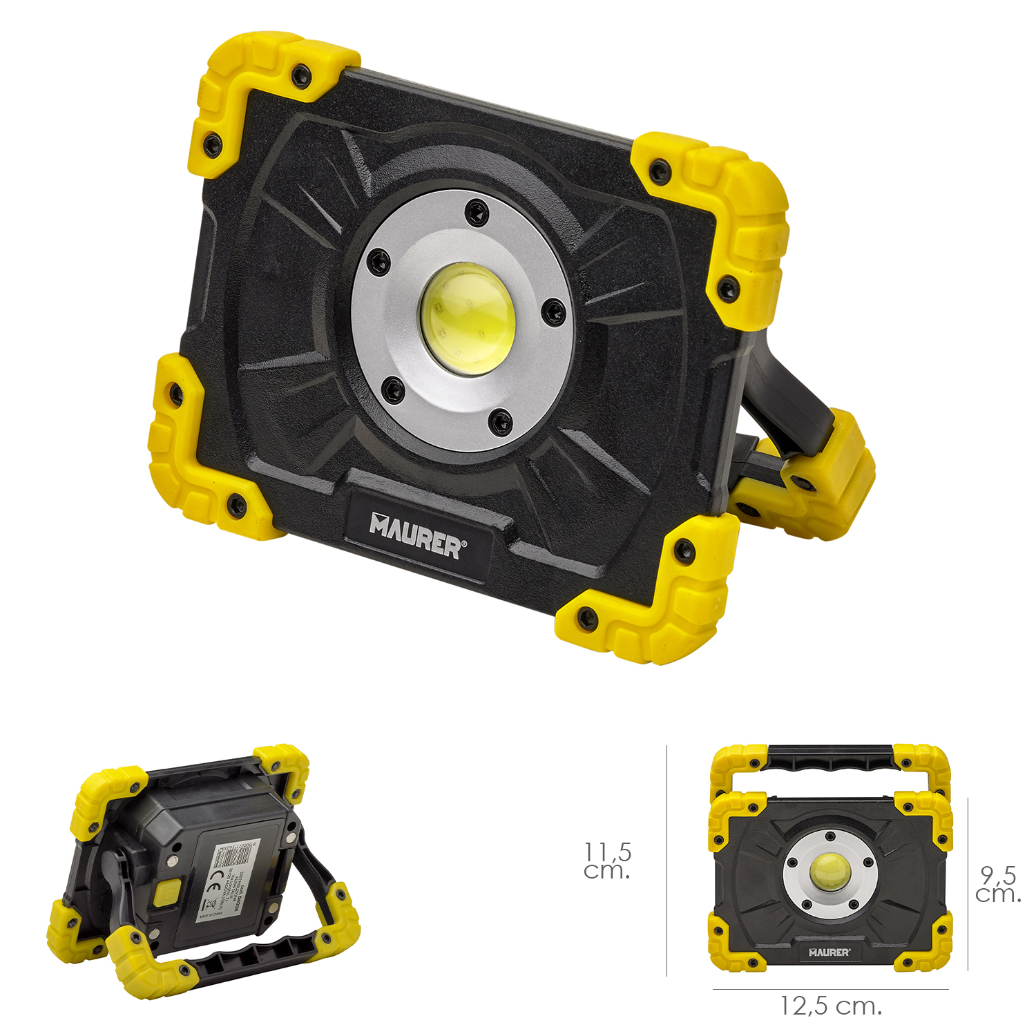Linterna LED / Foco Led Multifuncin Portatil A pilas(3 AAA) 500 Lumenes Con Iman y Soporte Ajustable 180