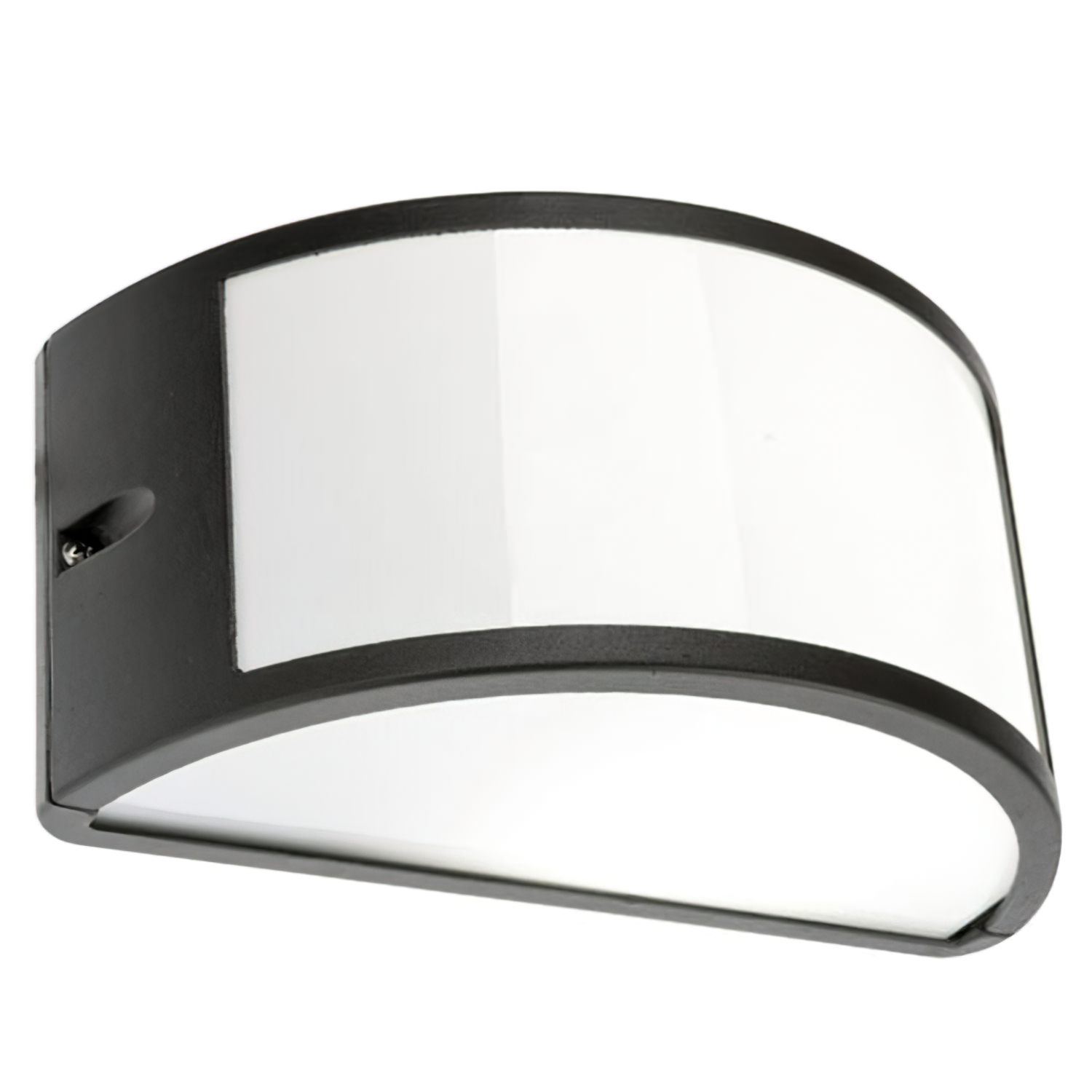 Plafn Aplique IP44  1/2 Luna Abierto Negro