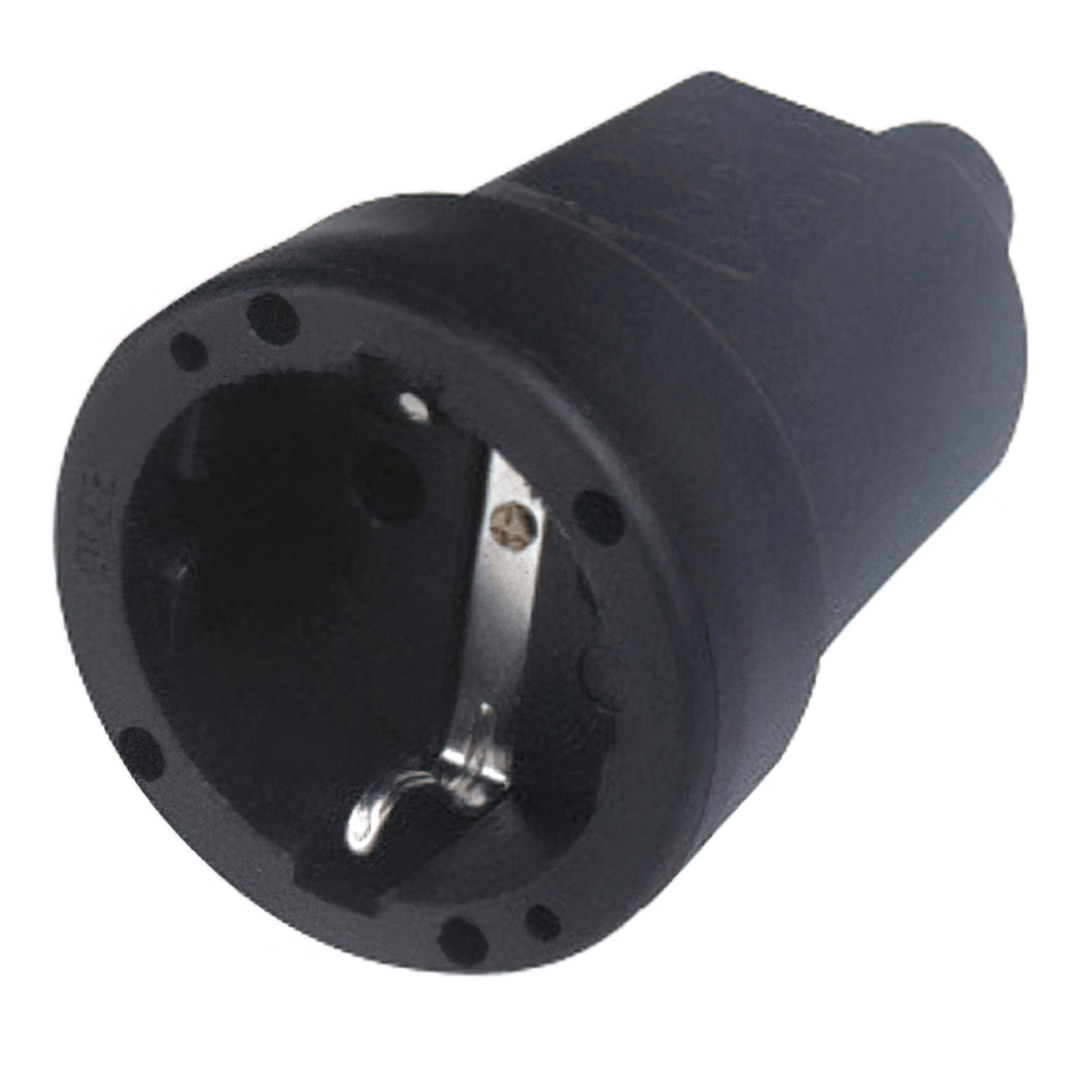 Base Aerea Toma Tierra Goma 4/4,8 mm, Negro (Industrial)