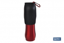 Botella porttil para perros | Capacidad para 750 ml | Color Cereza