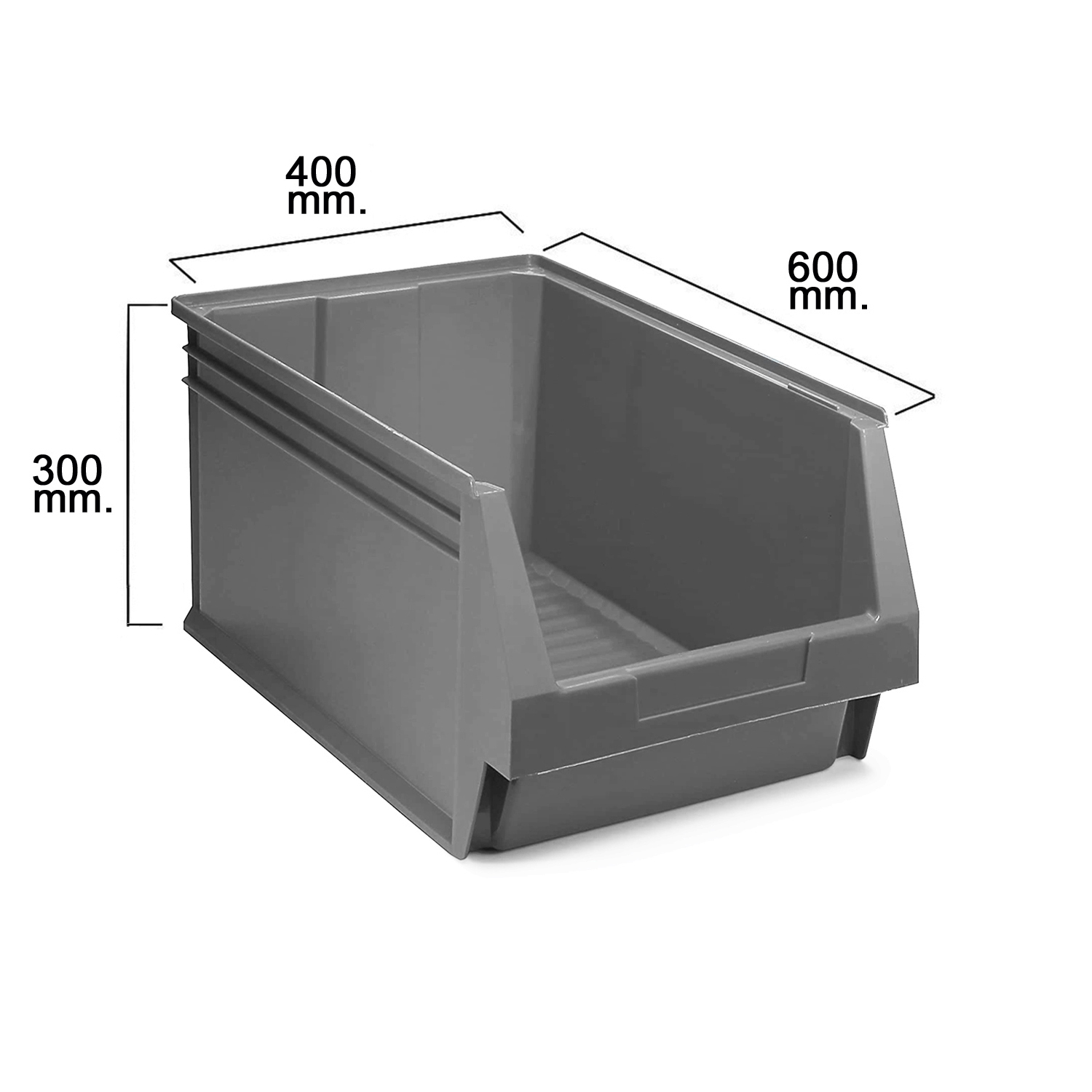 Gaveta Apilable Almacenamiento Gris Nº60 600x400x300 mm,