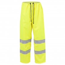 Pantalon Alta Visibilidad Lluvia Talla L, 100% Impermeable, Pantalon Impermeable Trabajo