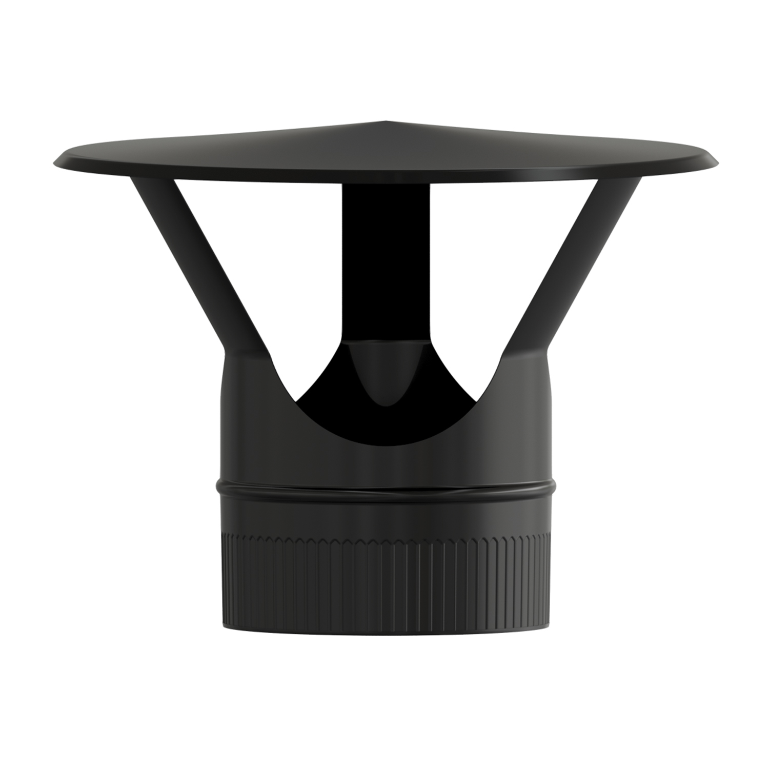 Sombrero Estufa Vitrificado Negro Ø 200 mm, Sombrero Tubo Chimenea, Sombrero Tubo Humo, Sombrero Tubo Calefacción, Sombrero Humo