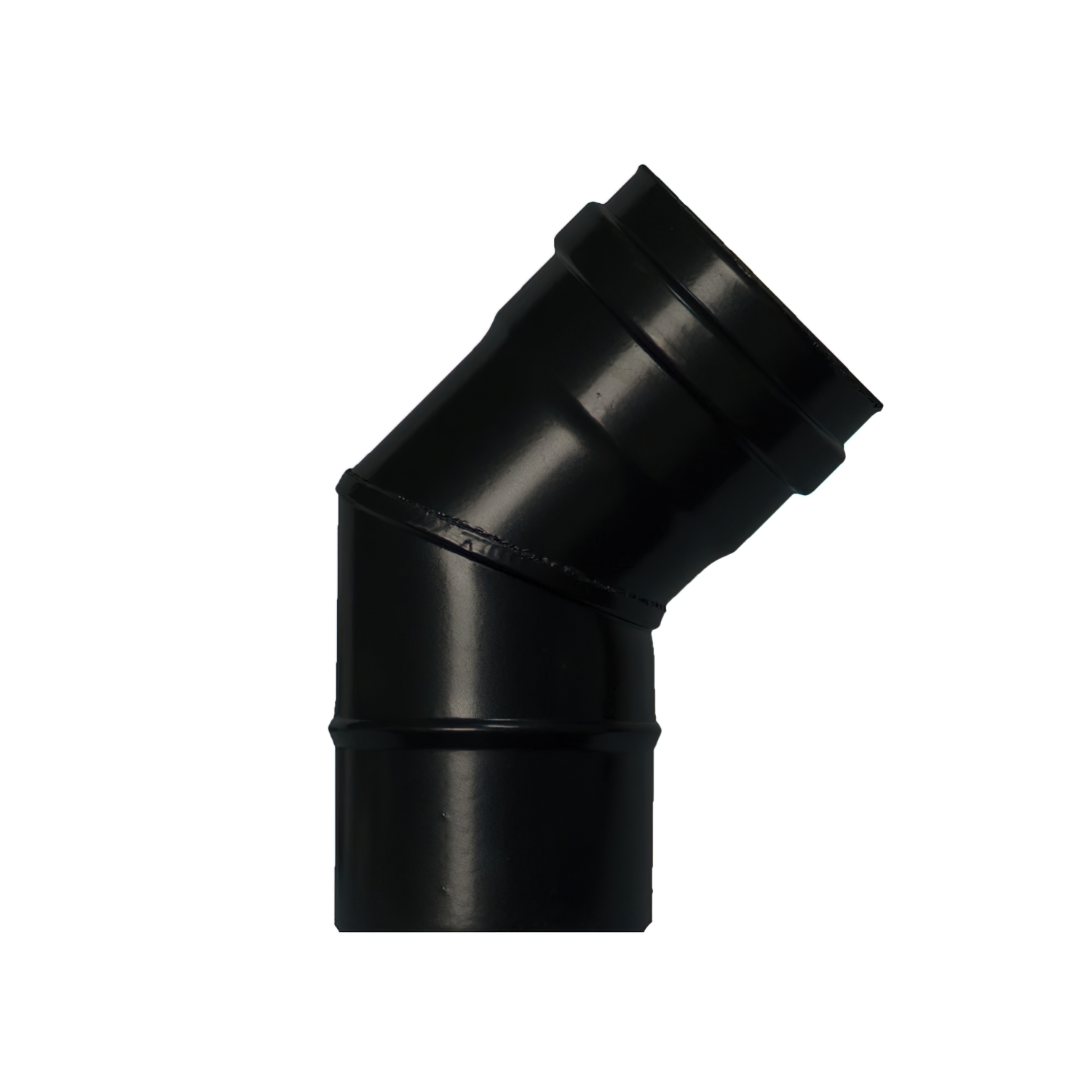 Codo Estufa Pellet Vitrificado 80 mm  45