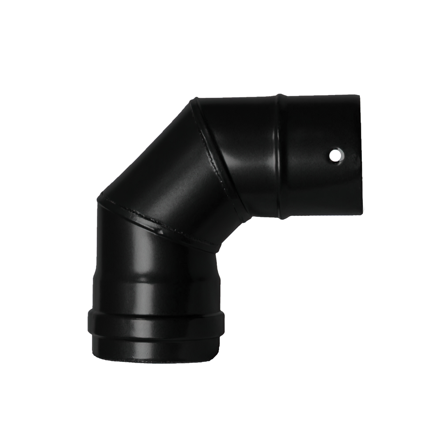 Codo Estufa Pellet Vitrificado 80 mm  90