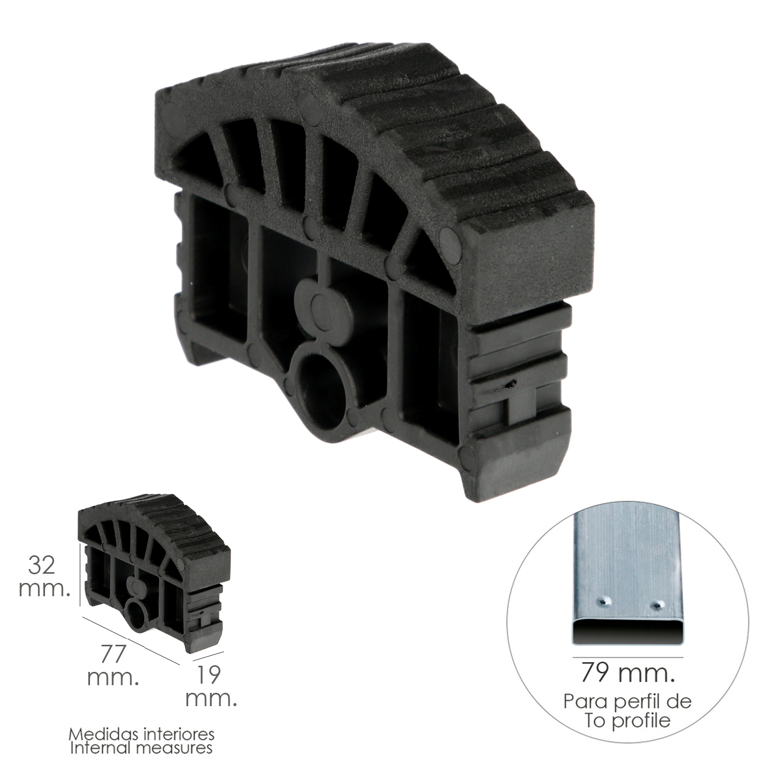 Contera Para Escalera Pronor 3 Tramos y Escalera 2 Tramos Con 12+12 Peldaos ( Perfil 79 mm,)