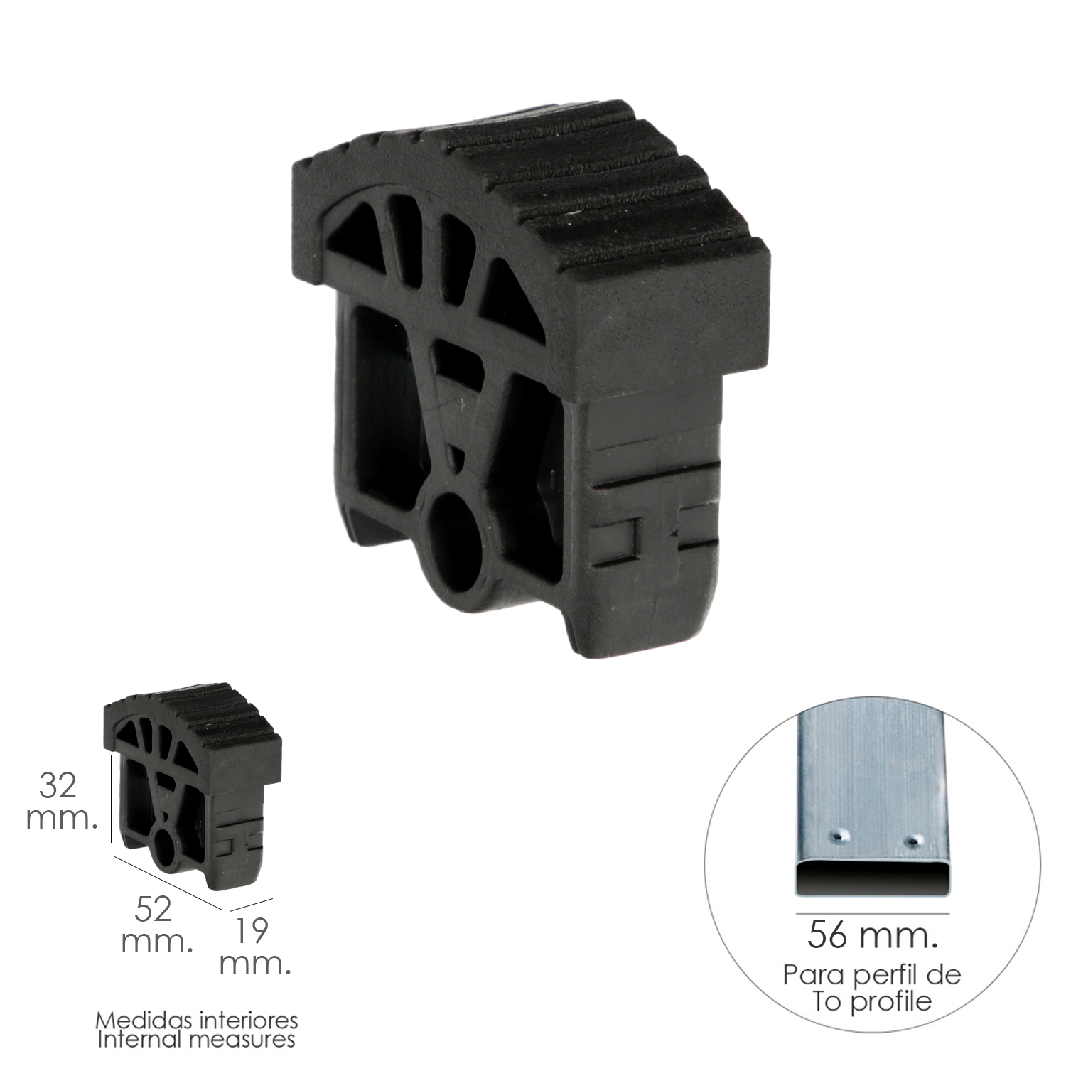 Contera Para Escalera Pronor 2 Tramos Con 8+8 Peldaos ( Perfil 55 mm,)