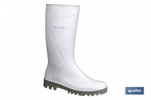 Bota de Agua | Alta | Fabricada en PVC | Color Blanco | Suela Antideslizante y Resistente a la Abrasin