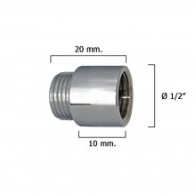 ALARGADERA REDONDA CROMO 1/2 X 10