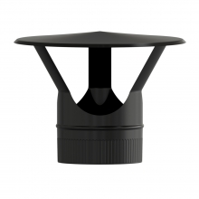 SOMBRERO ESTUFA VITRIFICADO NEGRO  200 MM.