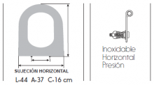 TAPA WC RESIWOOD MODELO MAGNA HERRAJE INOX. BLANCO