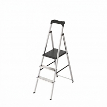 Escalera Aluminio 3 Peda�os Uso Domestico Certificada En 131 Con Bandeja Para Herramientas.