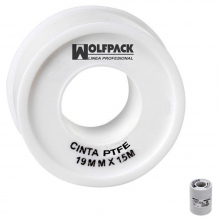 CINTA PTFE WOLFPACK 19 MM. X 50 M. GRUESO. (PAQUETE DE 5 ROLLOS)