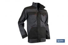Chaqueta de Trabajo | Modelo Galileo | Material: 60% algodn y 40% polister | Color Gris/Negro