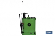 Pulverizador de espalda | Capacidad 16 litros | Eléctrico con doble uso Batería/Manual