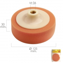DISCO PULIDOR ESPONJA PARA AMOLADORA / PULIDORA  125 MM. M14