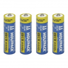 Pila Litio Recargable AA 1,5V USB-C (4 Unidades)