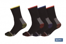 Set de 4 Pares de Calcetines Reforzados| Compuestos 65% Algodn - 25% Polister - 7% Poliamida - 3% Elastano