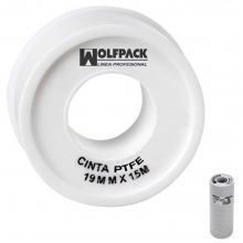 CINTA PTFE WOLFPACK 19 MM. X 15 M. (PAQUETE DE 10 ROLLOS)