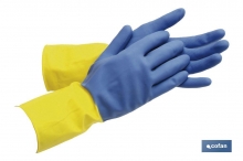 Guante reforzado de menaje | Bicolor azul y amarillo | cofan
