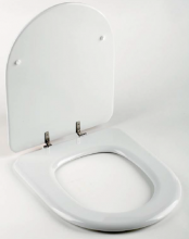 TAPA WC RESIWOOD SAMBA HERRAJE INOX. BLANCO