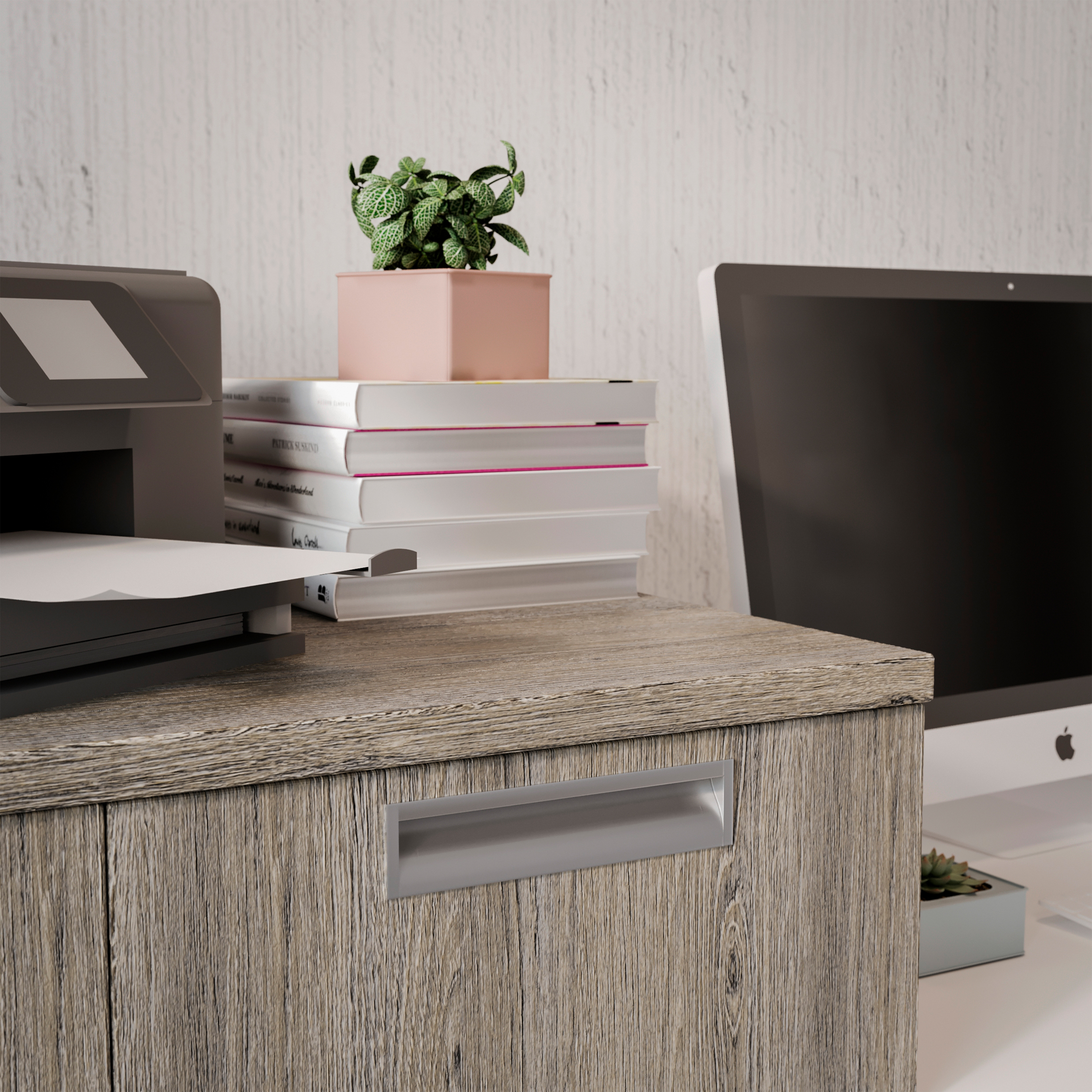 Emuca Tirador para mueble Bologna, L 190 mm, intereje 160 mm, Aluminio, Anodizado mate