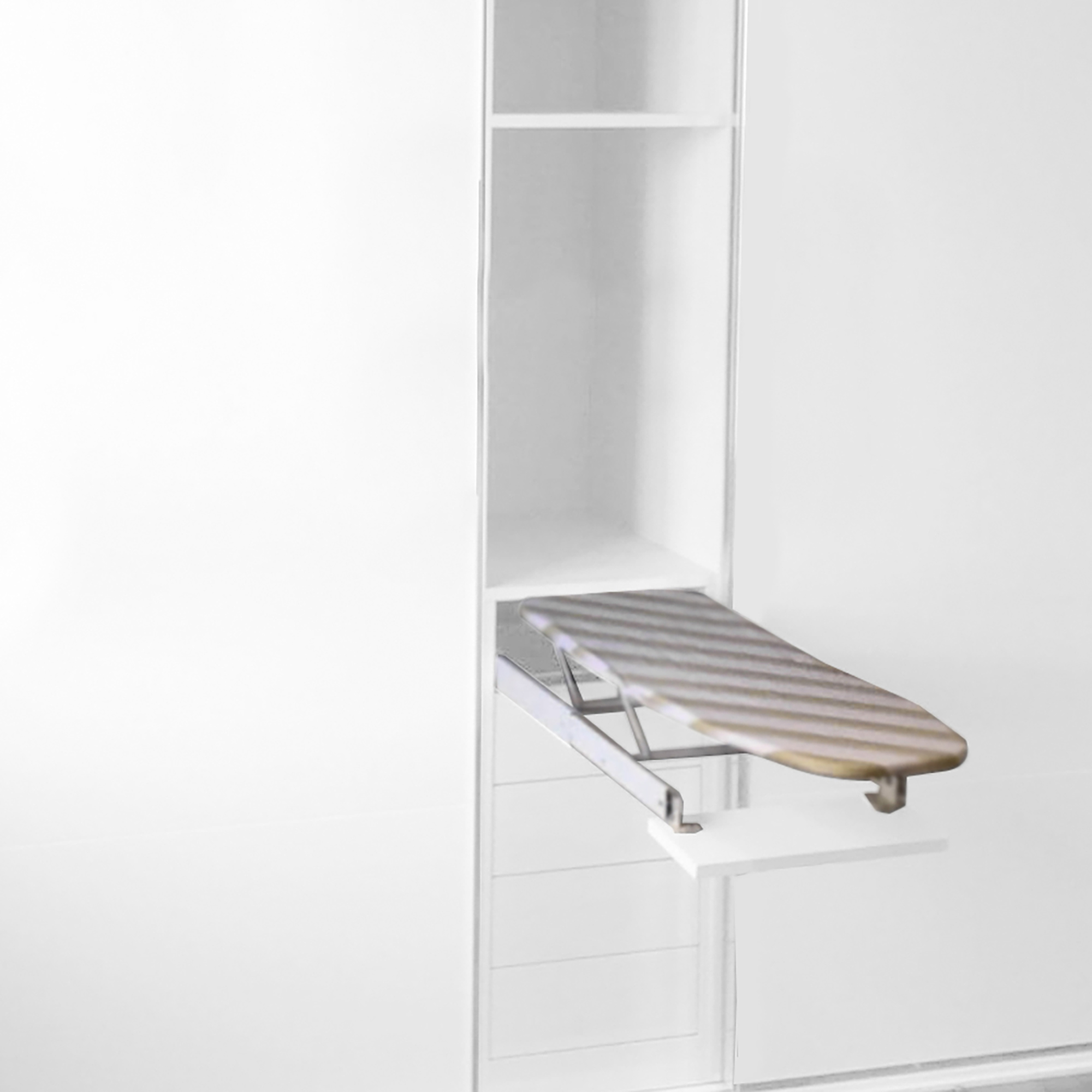 Emuca Tabla de planchar extraible Iron, Pintado blanco, Acero