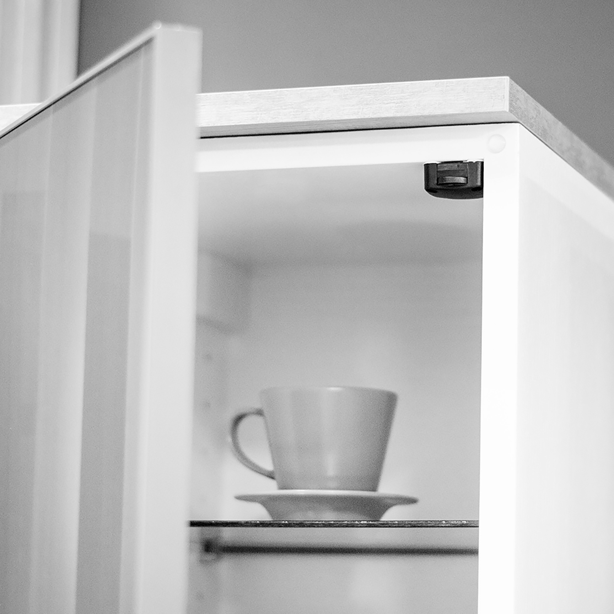 Emuca Interruptor para puerta armario, Plstico, Blanco