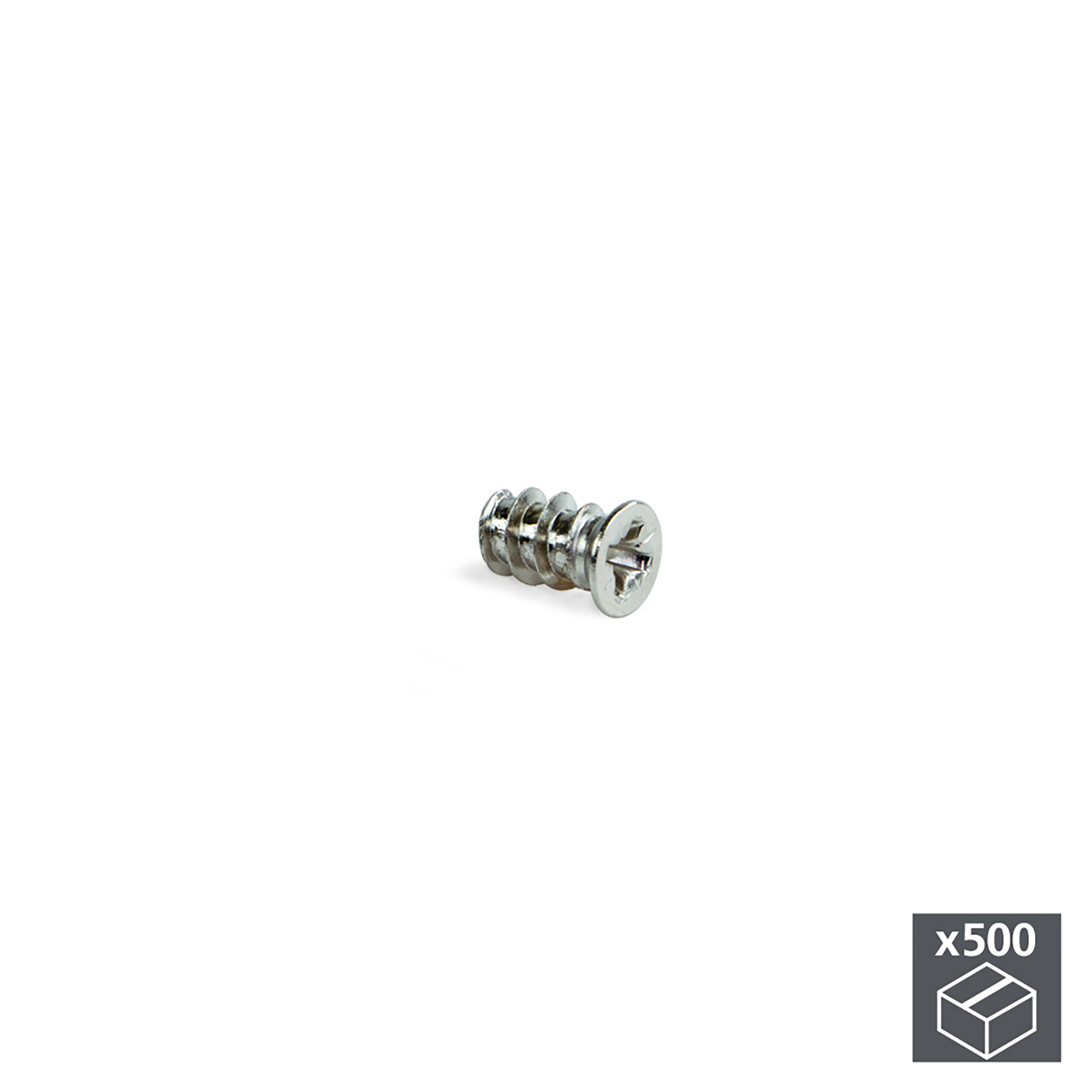 Emuca Tornillos, cabeza plana Pozidrive, D. 6,2 mm, 13 mm, Euro, Acero, Niquelado