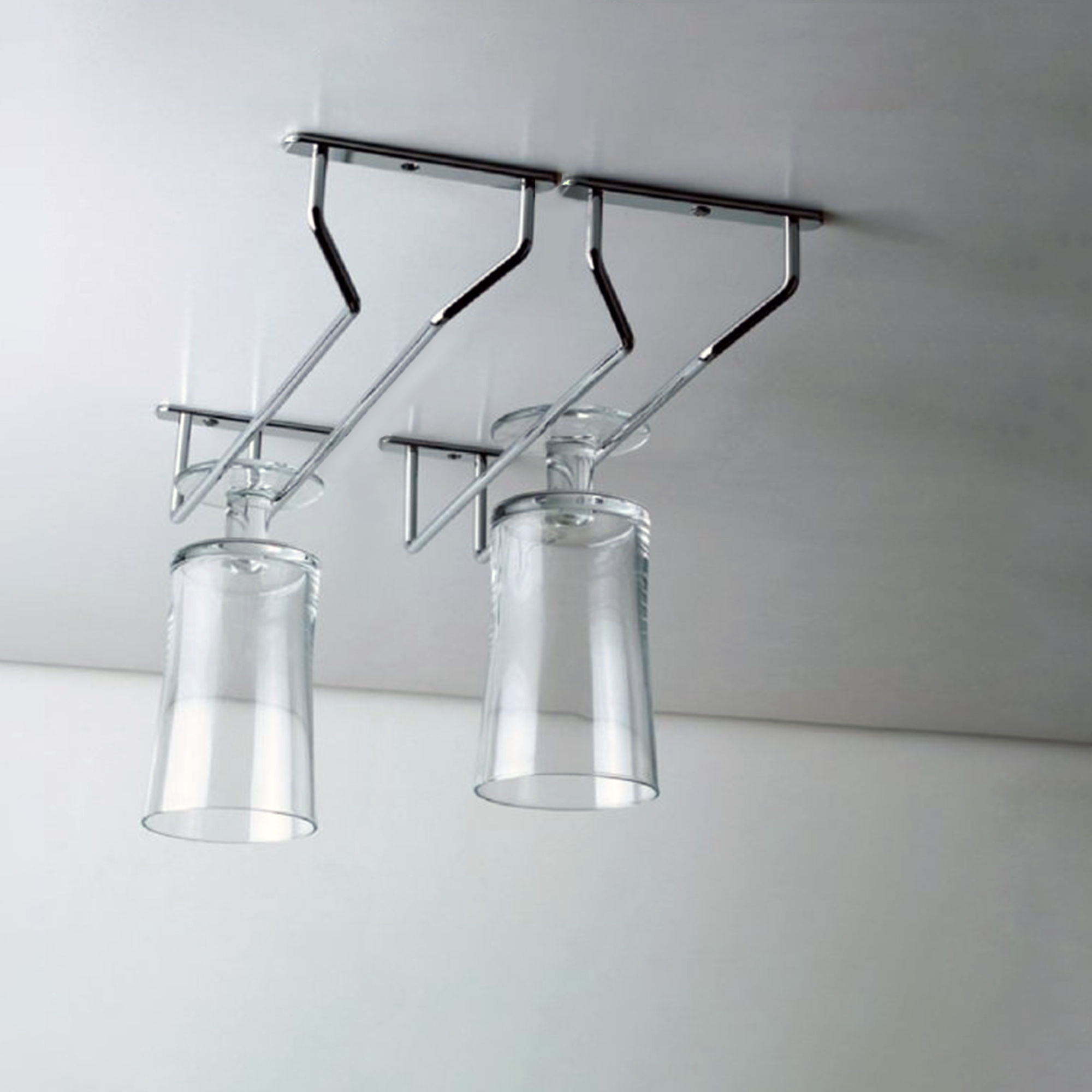 Emuca Soporte para copas Supra para muebles., Cromado, Acero