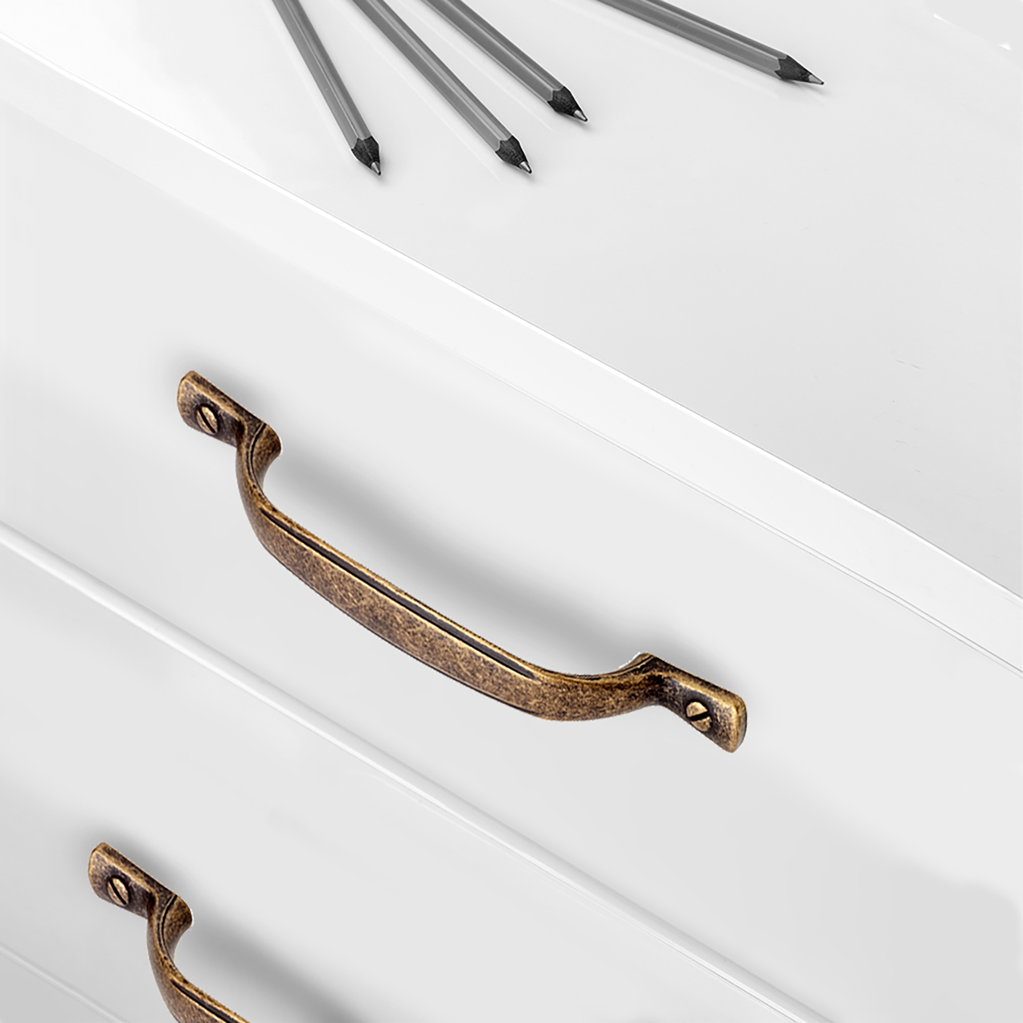 Emuca Tirador para mueble Nairobi, L 139 mm, intereje 96 mm, Bronce, Zamak