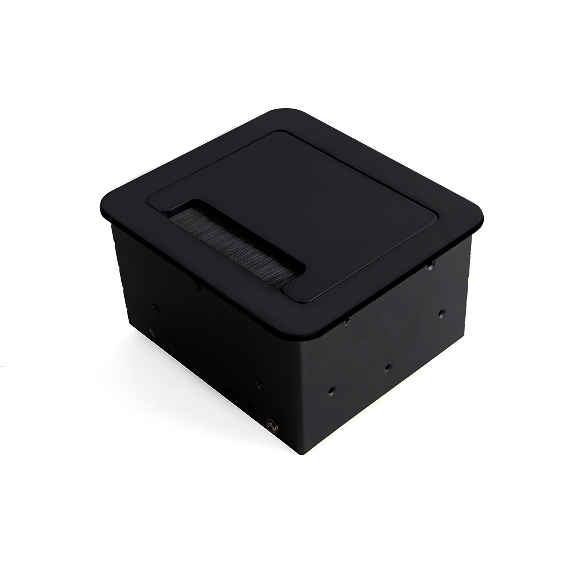 Emuca Multiconector Atom 14 para escritorio, EU, Pintado negro, Acero y Plstico y Aluminio