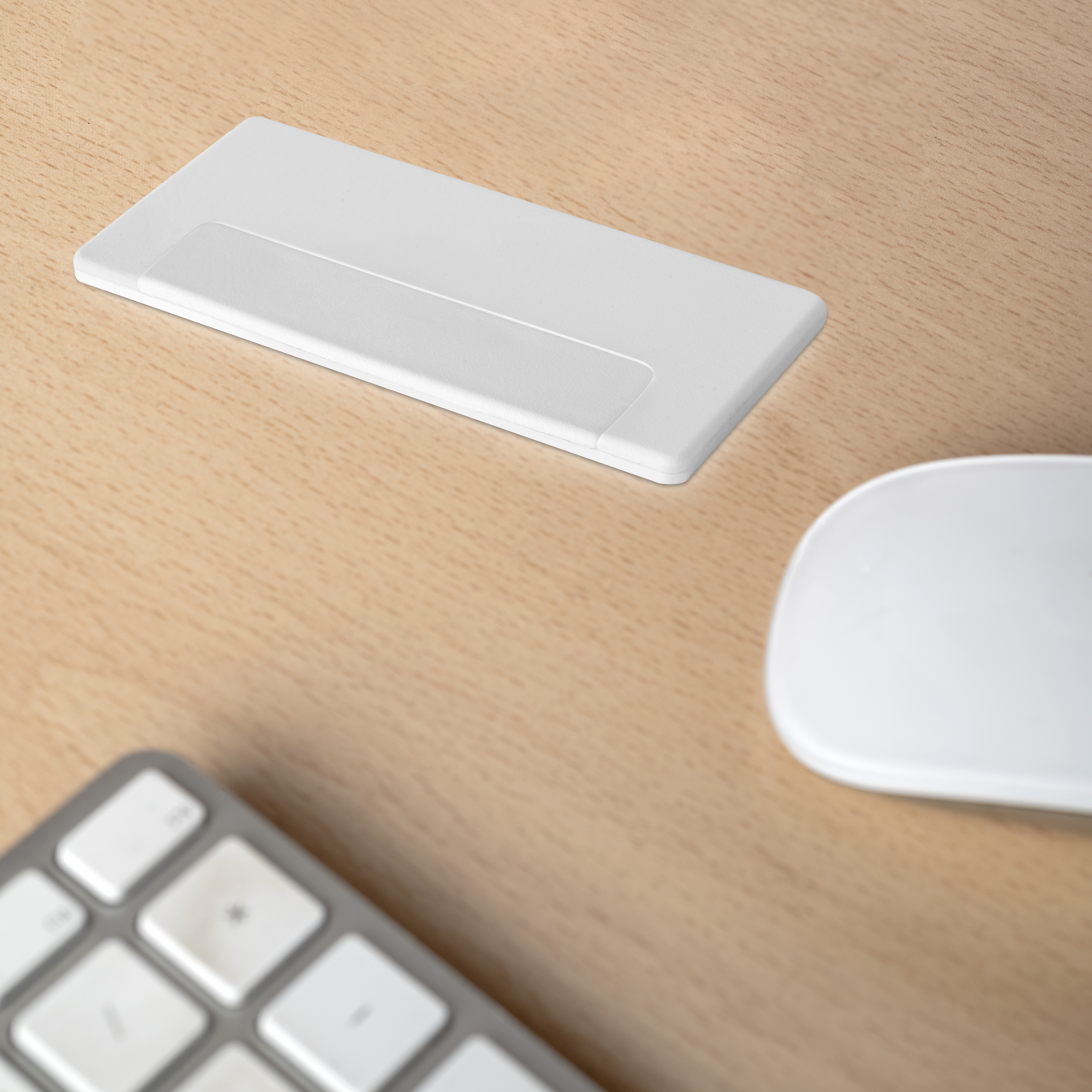 Emuca Pasacables Plasquare 1 para mesa, Plstico blanco, Plstico