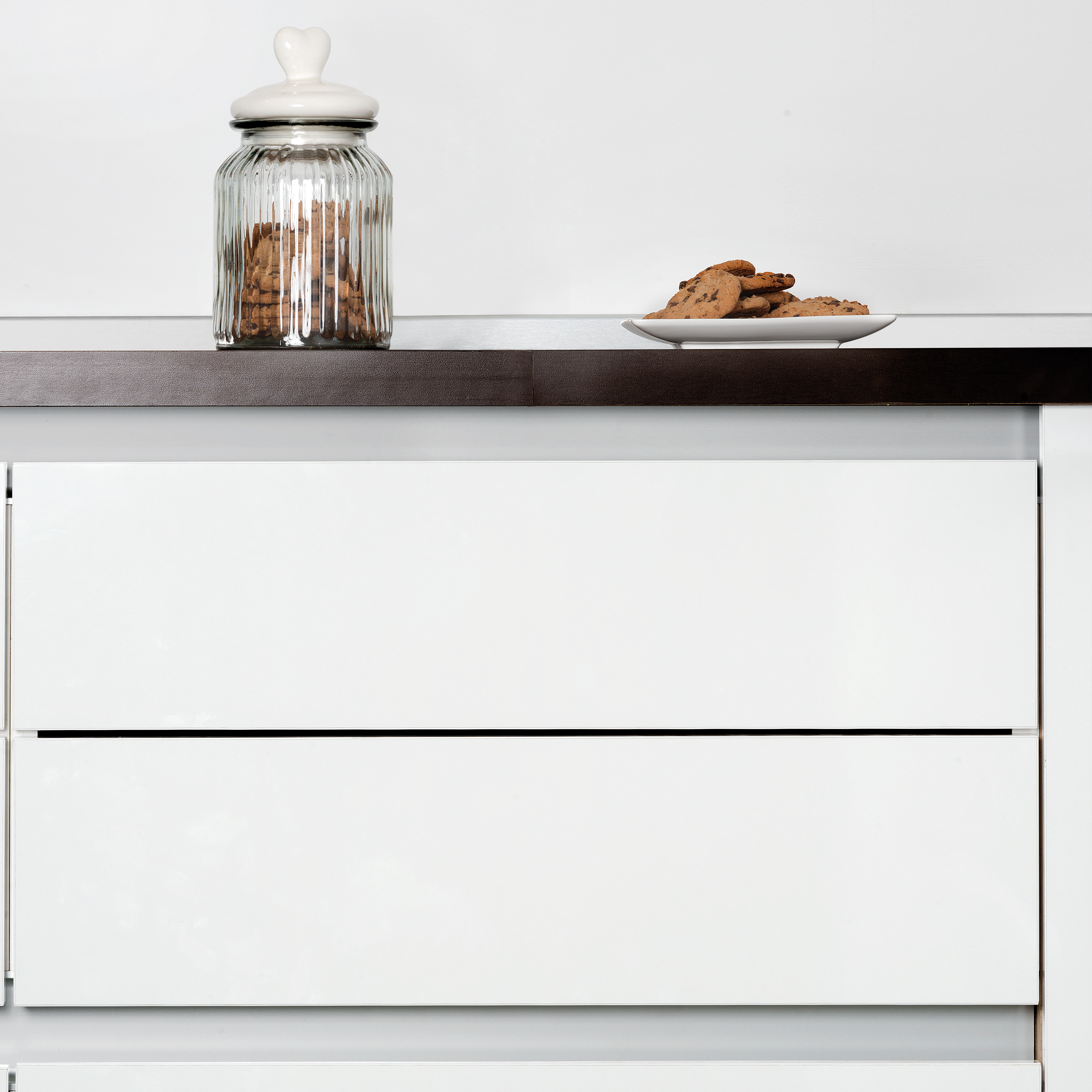 Emuca Kit de perfil Gola central para muebles de cocina, Anodizado mate, Aluminio
