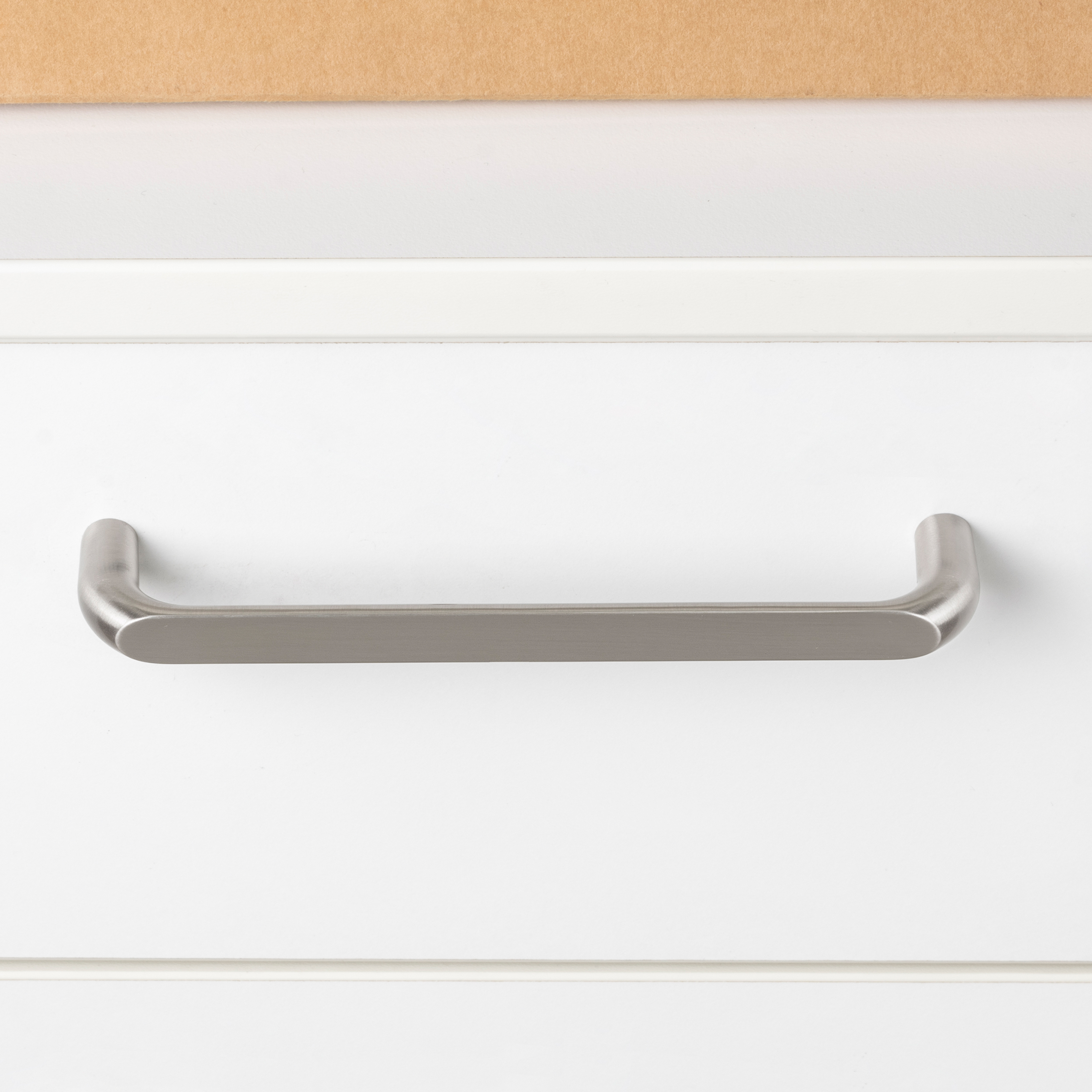 Emuca Tirador para mueble Zagreb, L 172 mm, intereje 160 mm, Nquel satinado, Zamak