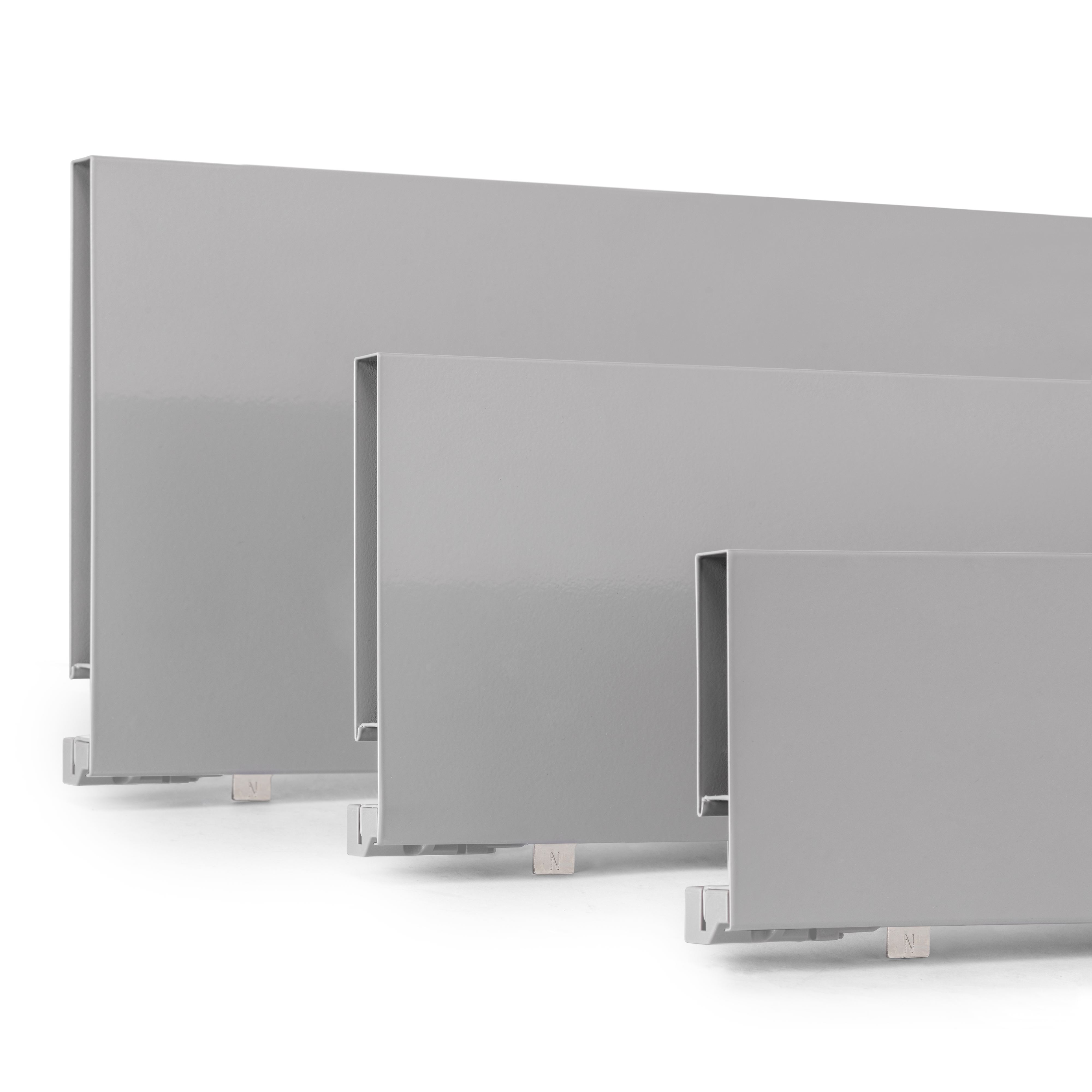 Emuca Cajn exterior Vertex 40 kg de altura 178 mm, Profundidad:500, Pintado gris, Acero