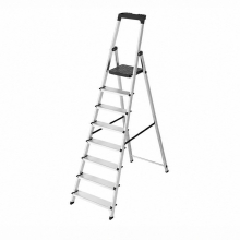 Escalera Aluminio 8 Peda�os Uso Domestico Certificada En 131 Con Bandeja Para Herramientas.