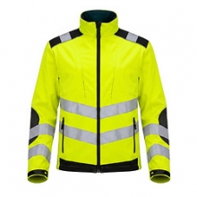 Chaqueta Alta Visibilidad Softshell Talla L, Chaqueta Trabajo Alta Visibilidad Con Banda Reflectora